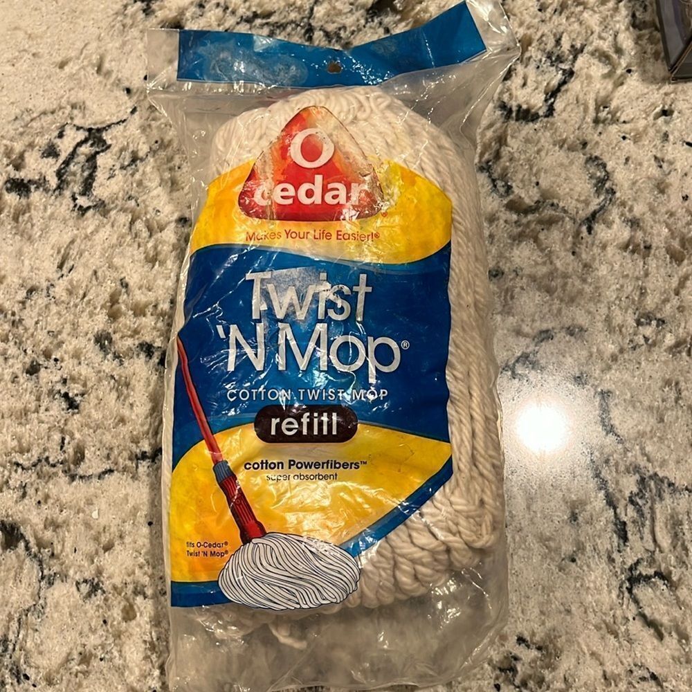 O Cedar Twist ‘n Mop cotton Twist Mop Refill new in sealed pkg